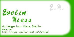 evelin miess business card